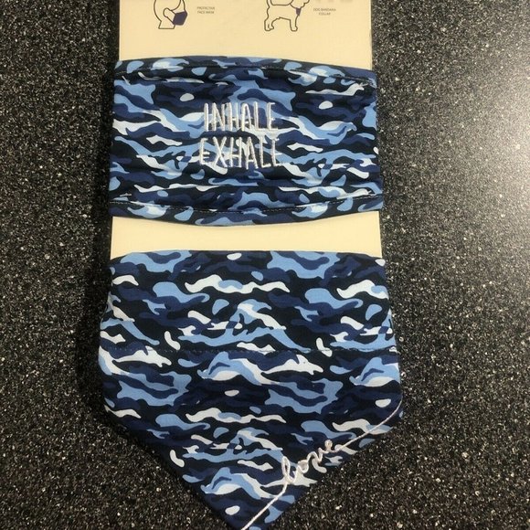 Brand New ED Ellen Degeneres Protective Face Mask & Dog Bandana 3 Sizes Combo - Picture 1 of 5